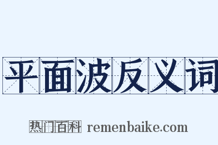 平面波反义词是什么意思的图片